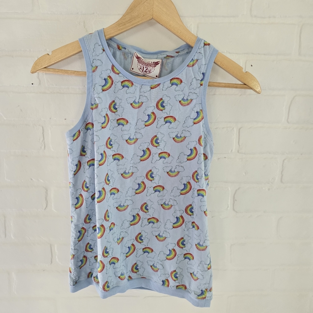 Paper Wings Organic Cotton Rainbow Tank Top Kids Size 12 - Picture 1 of 5